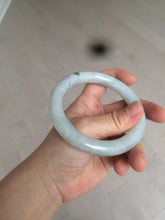 Load image into Gallery viewer, 60mm Certified Type A 100% Natural sunny green/white/purple chubby round cut Jadeite Jade bangle BF3-0028