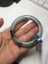 Load image into Gallery viewer, 53mm certified 100% natural Type A icy watery dark green brown jadeite jade bangle AH102-4492