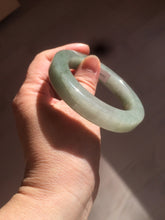 Load image into Gallery viewer, 53.4mm certified type A 100% Natural dark green/gray square style Jadeite Jade bangle BH34-5250