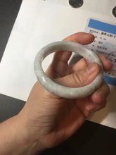 Load image into Gallery viewer, 54.4mm certified 100% natural Type A white/purple/green jadeite jade bangle BL49-6240