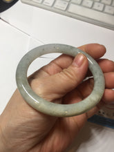Load image into Gallery viewer, 54.5mm certified 100% natural Type A light green/yellow round cut jadeite jade bangle BS15-9560