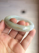 Load image into Gallery viewer, 55.9mm Certified Type A 100% Natural white/green/yellow early spring morning color Jadeite Jade bangle A105-5066