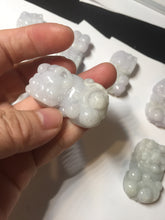 Load image into Gallery viewer, 43mm 100% natural type A light purple green white jadeite jade 3D PiXiu(貔貅) pendant/desk decor BP95