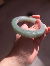 Load image into Gallery viewer, 53.4mm certified type A 100% Natural dark green/gray square style Jadeite Jade bangle BH34-5250