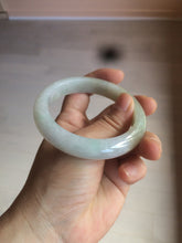 Load image into Gallery viewer, 55.9mm Certified Type A 100% Natural white/green/yellow early spring morning color Jadeite Jade bangle A105-5066