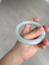 Load image into Gallery viewer, 59.1mm Certified Type A 100% Natural light green chubby round cut Jadeite Jade bangle BM24-4587