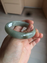 Load image into Gallery viewer, 50mm certified 100% natural Type A dark green/black oval jadeite jade bangle AM84-2870