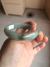 Load image into Gallery viewer, 50mm certified 100% natural Type A dark green/black oval jadeite jade bangle AM84-2870