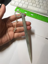 Load image into Gallery viewer, 15.5cm 100% Natural black white snow storm Xiu Jade Serpentine hairpin AW38