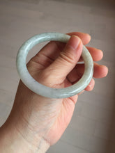 Load image into Gallery viewer, 54.5mm certified 100% natural Type A light green/yellow round cut jadeite jade bangle BS15-9560