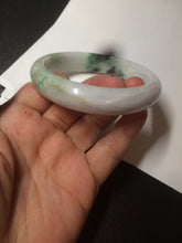 Load image into Gallery viewer, 60mm certified 100% natural type A green white jadeite jade bangle AY75-1734