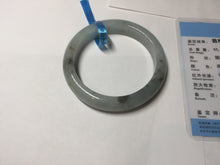 Load image into Gallery viewer, 52.3mm certified 100% natural Type A icy watery dark green jadeite jade bangle AH103-4490