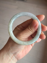 Load image into Gallery viewer, 54.5mm certified 100% natural Type A light green/yellow round cut jadeite jade bangle BS15-9560