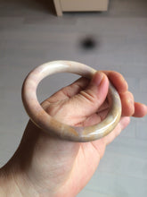 Load image into Gallery viewer, 53.8mm 100% natural beige yellow pink purple round cut a taste of the tropical Coral Jade (珊瑚玉) bangle SY22