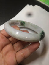 Load image into Gallery viewer, 60mm certified 100% natural type A green white jadeite jade bangle AY75-1734