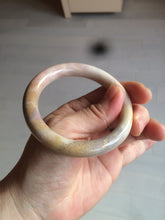 Load image into Gallery viewer, 53.8mm 100% natural beige yellow pink purple round cut a taste of the tropical Coral Jade (珊瑚玉) bangle SY22
