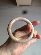 Load image into Gallery viewer, 53.8mm 100% natural beige yellow pink purple round cut a taste of the tropical Coral Jade (珊瑚玉) bangle SY22