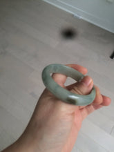 Load image into Gallery viewer, 50mm certified 100% natural Type A dark green/black oval jadeite jade bangle AM84-2870