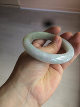 Load image into Gallery viewer, 55.9mm Certified Type A 100% Natural white/green/yellow early spring morning color Jadeite Jade bangle A105-5066