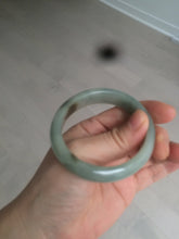 Load image into Gallery viewer, 50mm certified 100% natural Type A dark green/black oval jadeite jade bangle AM84-2870