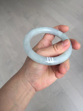 Load image into Gallery viewer, 59.1mm Certified Type A 100% Natural light green chubby round cut Jadeite Jade bangle BM24-4587