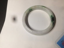 Load image into Gallery viewer, 60mm certified 100% natural type A green white jadeite jade bangle AY75-1734
