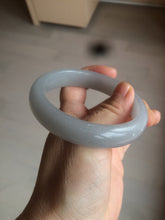Load image into Gallery viewer, 56.6mm 100% natural smoky purple/icy ash gray Quartzite (Shetaicui jade) bangle SY58