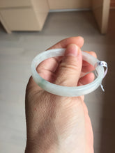 Load image into Gallery viewer, 48.5mm certified 100% natural type A light green orange white thin square style jadeite bangle PH254-1003