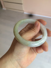 Load image into Gallery viewer, 55.9mm Certified Type A 100% Natural white/green/yellow early spring morning color Jadeite Jade bangle A105-5066
