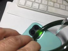 Load image into Gallery viewer, 60.5mm certified 100% Natural dark green/black round cut nephrite Jade(碧玉) bangle HN13-1575
