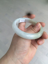 Load image into Gallery viewer, 55.9mm Certified Type A 100% Natural white/green/yellow early spring morning color Jadeite Jade bangle A105-5066