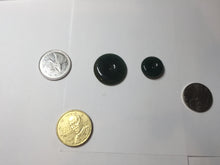 Load image into Gallery viewer, 24.2/116.7mmType A 100% Natural oily dark green/black/gray(老油青) Jadeite Jade Safety Guardian Button donuts couple pendant PC129