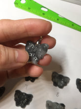 Load image into Gallery viewer, 100% Natural type A black white Wuji(乌鸡) Jadeite Jade butterfly Midnight Bloom(暗夜之花) pendant PF4