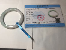 Load image into Gallery viewer, 56.5mm certified 100% natural type A white/light green white purple jadeite jade bangle AH104-0524