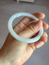 Load image into Gallery viewer, Shopify only 5385mm Certified 100% natural Type A light green white jadeite jade bangle AX135-0224 add on item