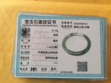 Load image into Gallery viewer, 53.6mm 100% natural Type A brown green white flat round cut jadeite jade bangle F58-7010