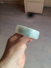 Load image into Gallery viewer, 52.3mm certified 100% natural Type A sunny green/white/purple jadeite jade bangle BK8-2423