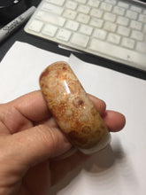 Load image into Gallery viewer, 55.2mm 100% natural orange red yellow Fossil Coral Jade (珊瑚玉) bangle SY128