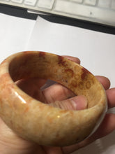 Load image into Gallery viewer, 55.2mm 100% natural orange red yellow Fossil Coral Jade (珊瑚玉) bangle SY128