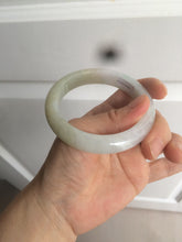 Load image into Gallery viewer, 55.9mm Certified Type A 100% Natural white/green/yellow early spring morning color Jadeite Jade bangle A105-5066