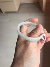 Load image into Gallery viewer, 47.6mm certified 100% natural type A light green red white(Forever Cinnabar in My Heart) thin square style jadeite bangle PH253-0982