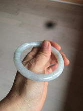 Load image into Gallery viewer, 54mm Certified type A 100% Natural white/light green round cut Jadeite bangle W98-6505