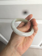 Load image into Gallery viewer, 55.9mm Certified Type A 100% Natural white/green/yellow early spring morning color Jadeite Jade bangle A105-5066