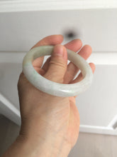 Load image into Gallery viewer, 55.9mm Certified Type A 100% Natural white/green/yellow early spring morning color Jadeite Jade bangle A105-5066
