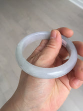 Load image into Gallery viewer, 57.6mm Certified Type A 100% Natural icy watery white purple black brown Jadeite Jade bangle BM21-7700