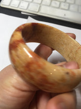 Load image into Gallery viewer, 55.2mm 100% natural orange red yellow Fossil Coral Jade (珊瑚玉) bangle SY128