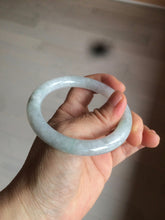 Load image into Gallery viewer, 54mm Certified type A 100% Natural white/light green round cut Jadeite bangle W98-6505
