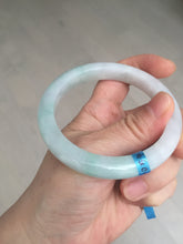 Load image into Gallery viewer, 56.5mm certified 100% natural type A white/light green white purple jadeite jade bangle AH104-0524