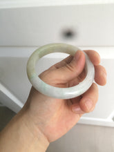 Load image into Gallery viewer, 55.9mm Certified Type A 100% Natural white/green/yellow early spring morning color Jadeite Jade bangle A105-5066