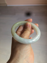 Load image into Gallery viewer, 55.9mm Certified Type A 100% Natural white/green/yellow early spring morning color Jadeite Jade bangle A105-5066